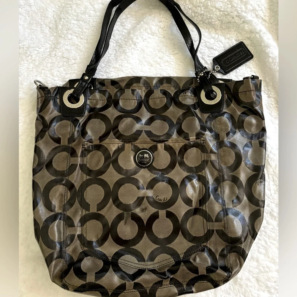 Opt Art Signature Coach Tote - Picture 1 of 13